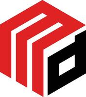mb Brief Logo Vorlage im ein modern minimalistisch Stil vektor
