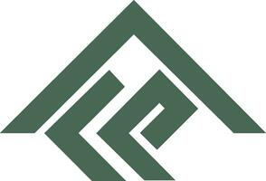 fp Zuhause Logo Vorlage im ein modern minimalistisch Stil vektor