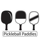 pickleball paddlar vektor illustration