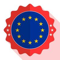 europeisk union kvalitet emblem, märka, tecken, knapp. vektor illustration.