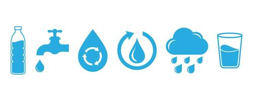 Wasser fallen Symbol. Flüssigkeit fallen Symbol. Öko Symbol. recyceln, Regen Symbol. Vektor Illustration.