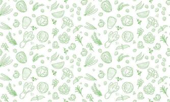 sömlös mönster grön kål vektor illustration. design för grönkål dag, friska mat, hälsa dag