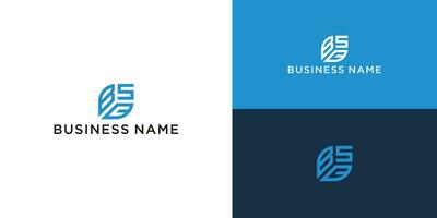 abstrakt första brev bcs företag finansiell logotyp design vektor