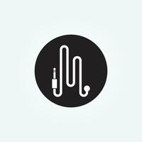 Brief m Musik- Logo Design Sammlung mit Gradient Stil vektor