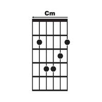 cm Gitarre Akkord Symbol vektor