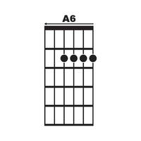 a6 Gitarre Akkord Symbol vektor