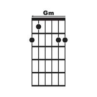 gm Gitarre Akkord Symbol vektor