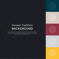koreanska traditionella mönster bakgrund banner vektor
