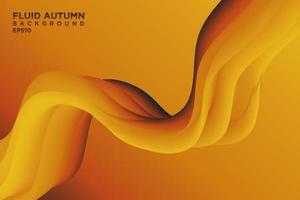 abstrakte flüssige Welle im Herbststil. modernes Poster mit Farbverlauf 3D-Flow-Form. Innovation Hintergrunddesign für Cover, Landing Page. vektor