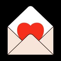 Liebe Brief Briefumschlag Valentinsgrüße Tag minimal Liebe Brief Vektor Illustration.