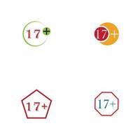 17 plus ikon illustration isolerade vektor tecken symbol
