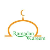 Ramadan kareem Gruß Karte Kalligraphie mit traditionell Laterne und Moschee. Vektor Illustration