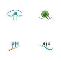 Restaurant-Logo-Vektor-Illustration-Design-Vorlage vektor