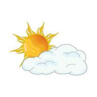 Sol och moln illustration vektor