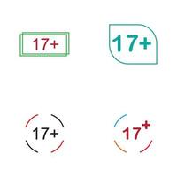 17 plus Symbol Illustration isoliertes Vektorzeichensymbol vektor