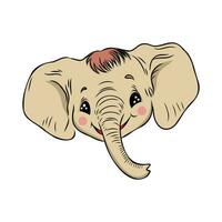 tecknad serie elefant vektor skiss