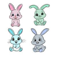 tecknad serie kanin vektor skiss