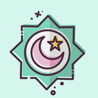 ikon gnugga el hizb. relaterad till ramadan symbol. mbe stil. enkel design redigerbar. enkel illustration vektor