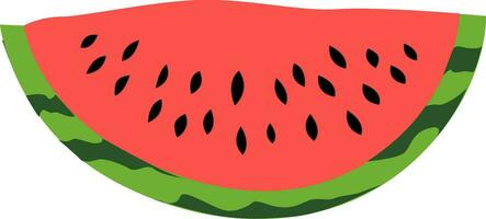 Wassermelone Scheibe. natürlich, organisch Dessert süss, frisch Beere. natürlich Produkt. gesund Essen und Diät. Wassermelone. Design von Gruß Karten, Poster, Flecken, druckt auf Kleidung, Embleme. vektor