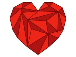 hjärta valentines dag geometrisk bakgrund vektor
