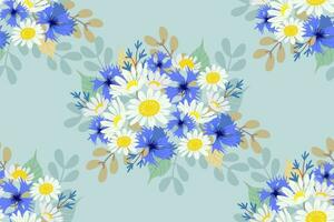 blommig sömlös mönster bakgrund blomma motiv pastell Färg vektor illustration
