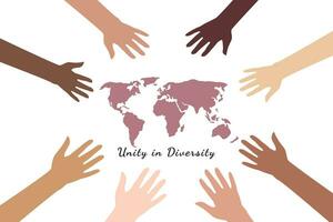 Kultur Menschheit und Einheit im Vielfalt vektor