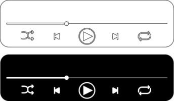 Medien Musik- Spieler Schnittstelle Symbol vektor