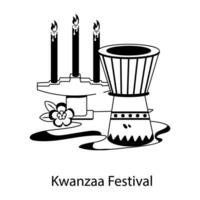 trendig kwanzaa festival vektor