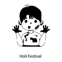 modisch holi Festival vektor