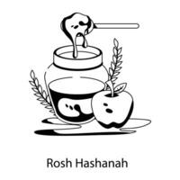 trendig rosh hashanah vektor