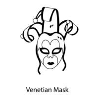 trendig venetian mask vektor