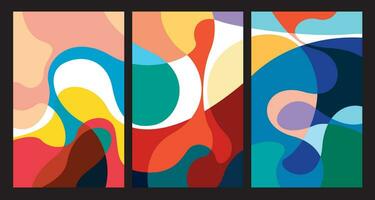 vektor färgglada abstrakta psykedeliska vätska och flytande bakgrundsmönster