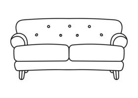 Sofa Linie Symbole. Möbel Design. Sammlung von Sofa Illustration. modern Möbel einstellen isoliert auf Weiß Hintergrund. vektor