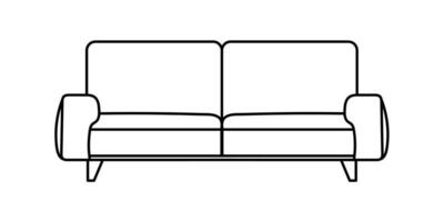 Sofa Linie Symbole. Möbel Design. Sammlung von Sofa Illustration. modern Möbel einstellen isoliert auf Weiß Hintergrund. vektor