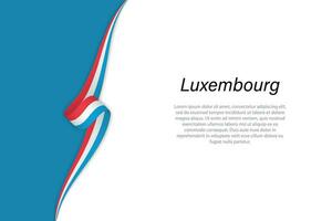 Vinka flagga av luxemburg med copy bakgrund. vektor
