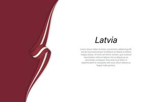 Welle Flagge von Lettland mit Copyspace Hintergrund. vektor