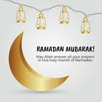 Ramadan Mubarak. islamische grußkarten für muslimische feiertage. Vektor-Illustration vektor