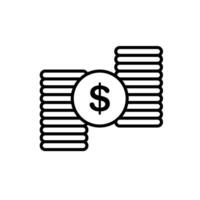 Geld Vektor Symbol. Bank Illustration unterzeichnen. Dollar Symbol. Finanzen Logo.