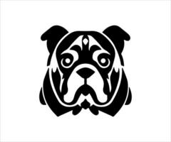 bulldogg logotyp design ikon symbol vektor illustration.