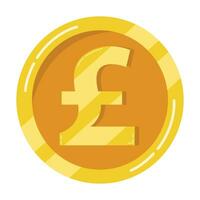 illustration av brittiskt pund sterling- mynt vektor
