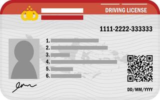 illustration av indonesien körning licens surat izin mengemudi vektor