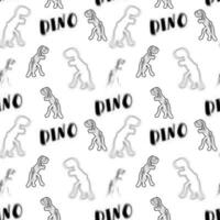 dinosaurie halvton kreativ platt sömlös mönster. tapet, textil, omslag papper design vektor