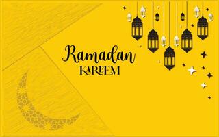 fri vektor ramadan kareem hälsning kort design för social media posta och hemsida.