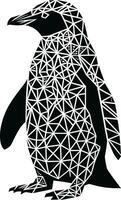 schwarz und Weiß Pinguin Silhouette Illustration vektor