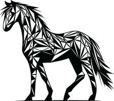 schwarz und Weiß Pferd Silhouette Illustration vektor