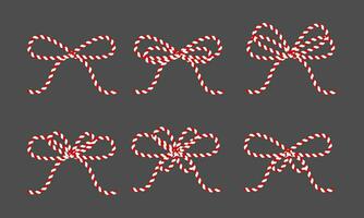 en uppsättning av rep knutar. vektor illustration.