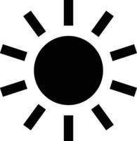 avrundad fylld Sol ikon vektor