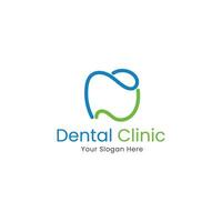 dental logotyp enda linje enkel vektor illustration.