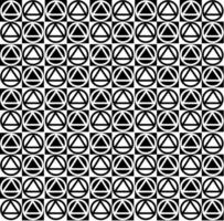 Vektor nahtlos schwarz und Weiß geometrisch Textur im das bilden von abwechselnd Dreiecke und Kreise
