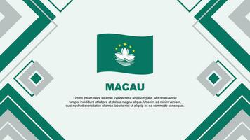Macau Flagge abstrakt Hintergrund Design Vorlage. Macau Unabhängigkeit Tag Banner Hintergrund Vektor Illustration. Macau Hintergrund